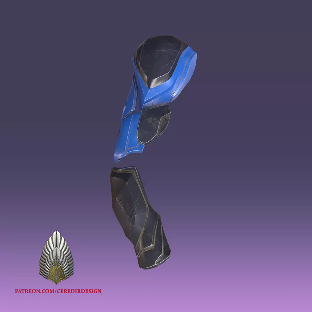 NightWing Arm Gauntlets 3d Digital download 3D print model