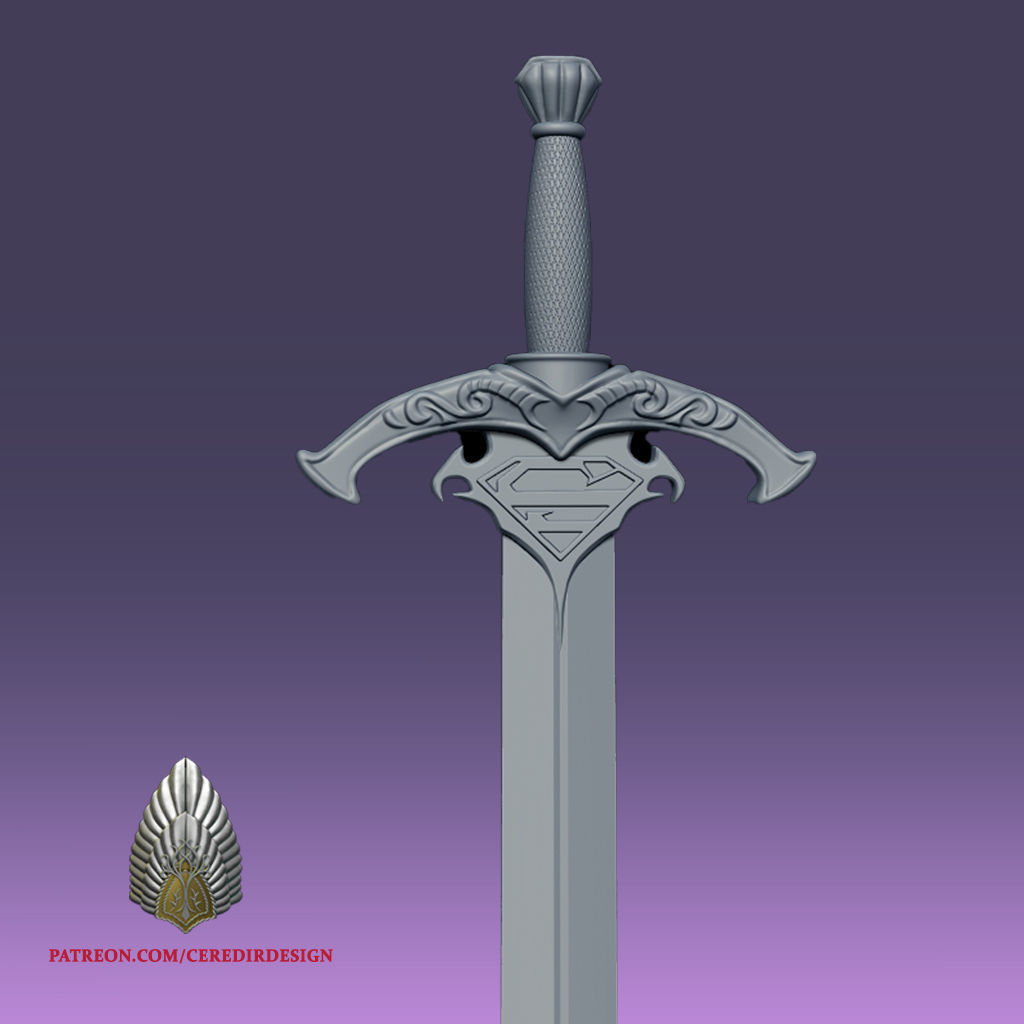 Sword of Superman 3d Digital download 3D print model_4