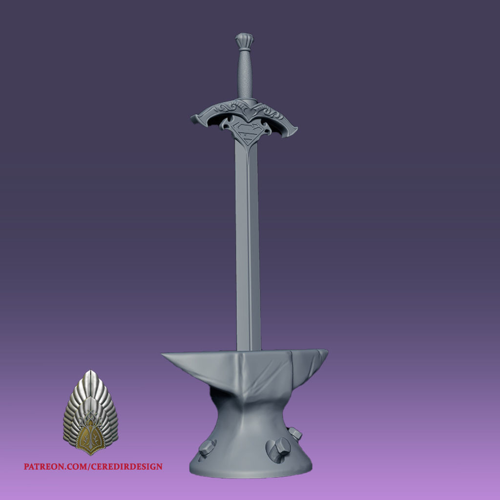 Sword of Superman 3d Digital download 3D print model_1