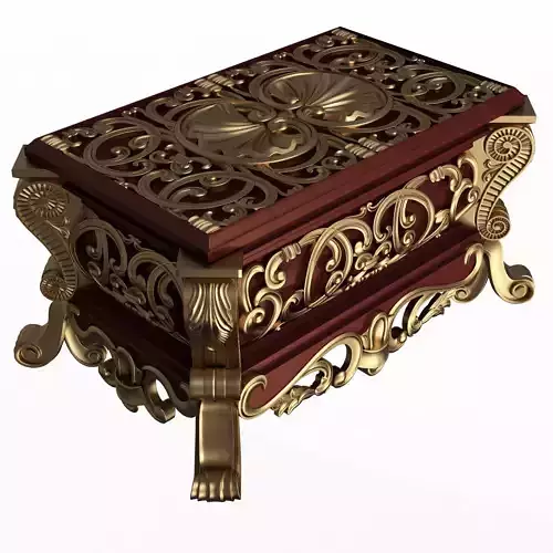 Casket Carved 013 Red