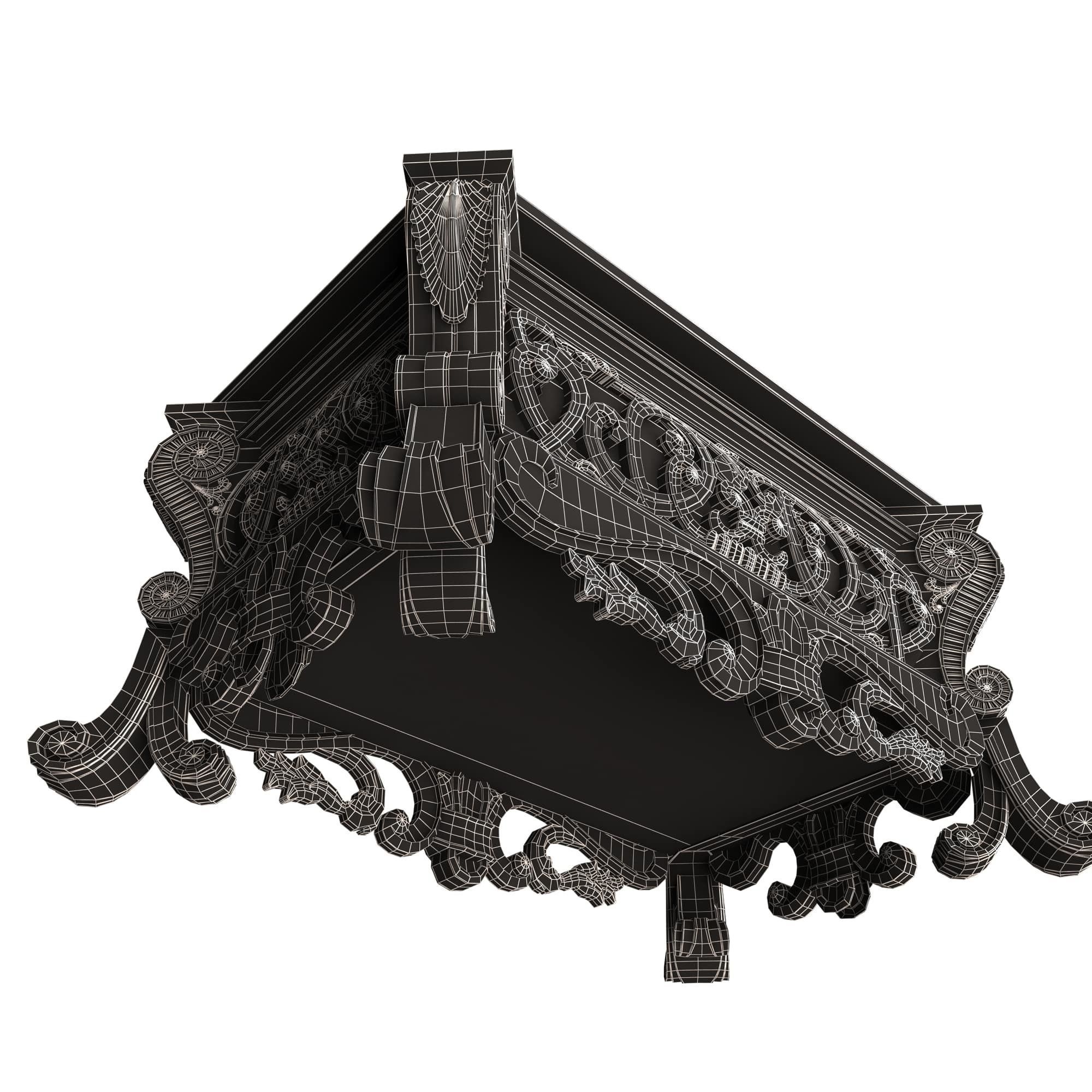 Casket Carved 013 Red Low-poly 3D model_9