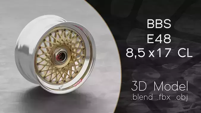 BBS E48 Centerlock Wheel 3D Model