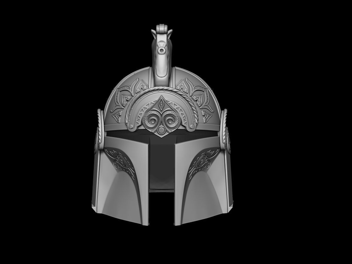 Mandalorian Rohirrim helmet 3d digital download 3D print model_4