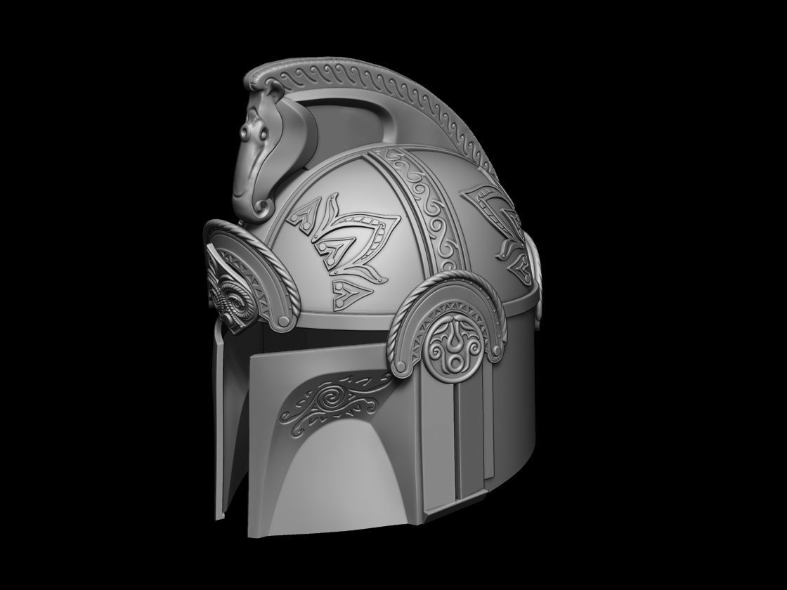 Mandalorian Rohirrim helmet 3d digital download 3D print model_3