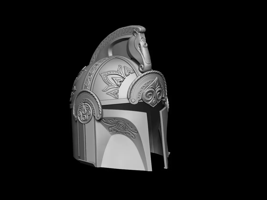 Mandalorian Rohirrim helmet 3d digital download 3D print model_0