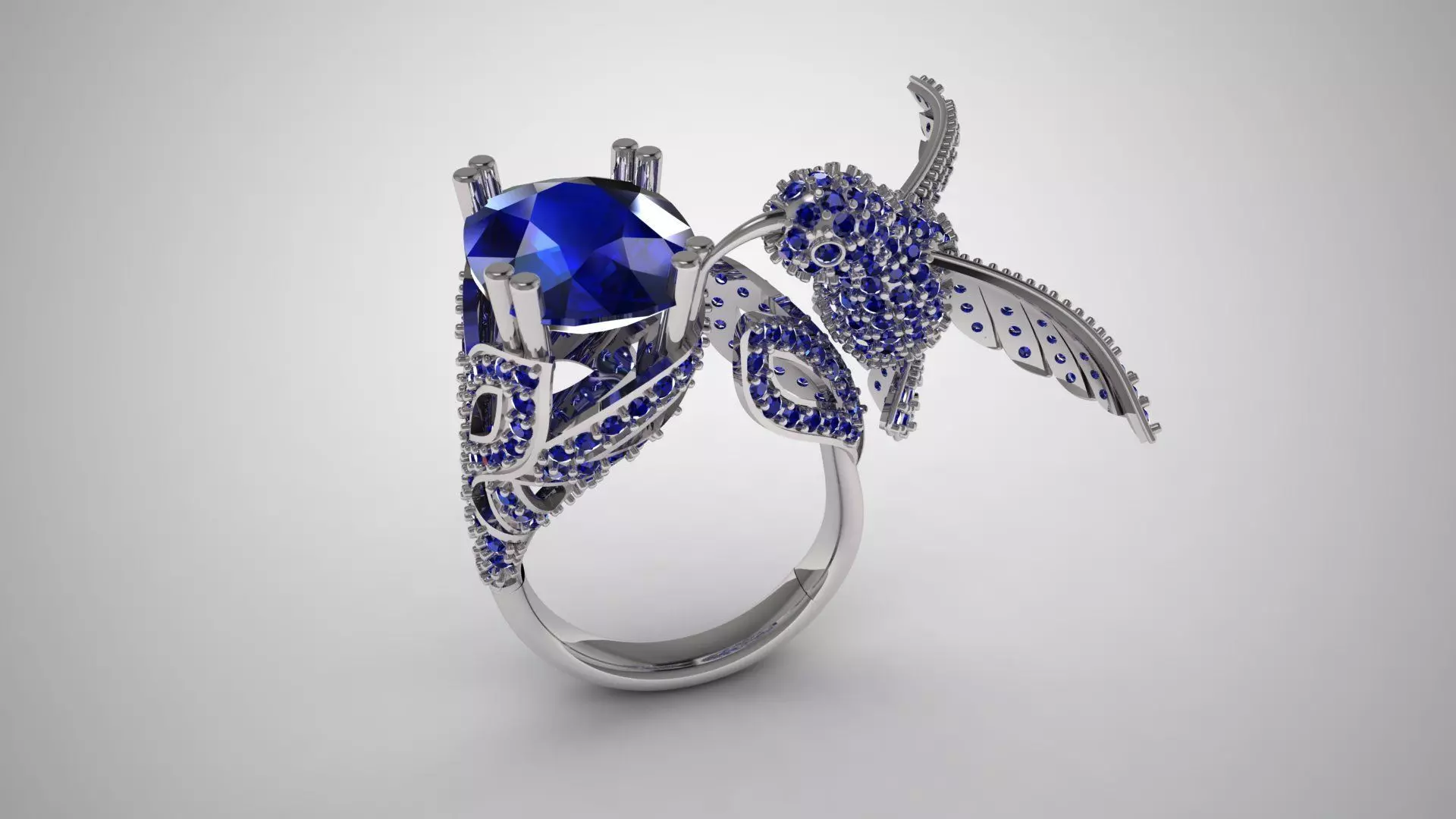 Bird Ring for Women Wedding Party Cocktail Animals Jewelry 3D print model