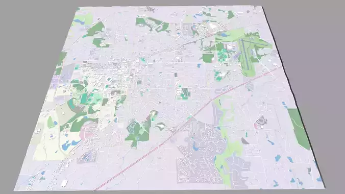 Cityscape Auburn Alabama United States  3D model