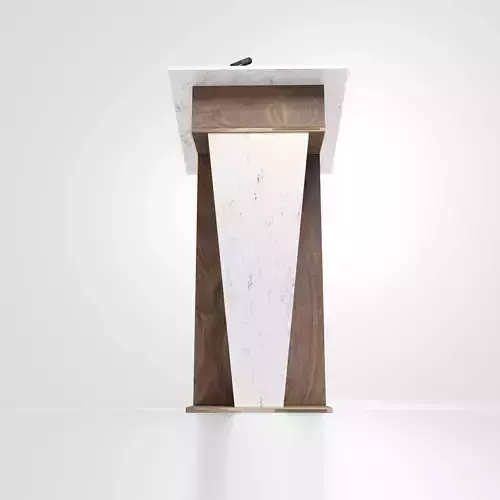  wood Podium  Low-poly 3D model