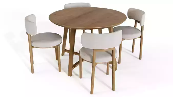 Scandinavian Dining Set model
