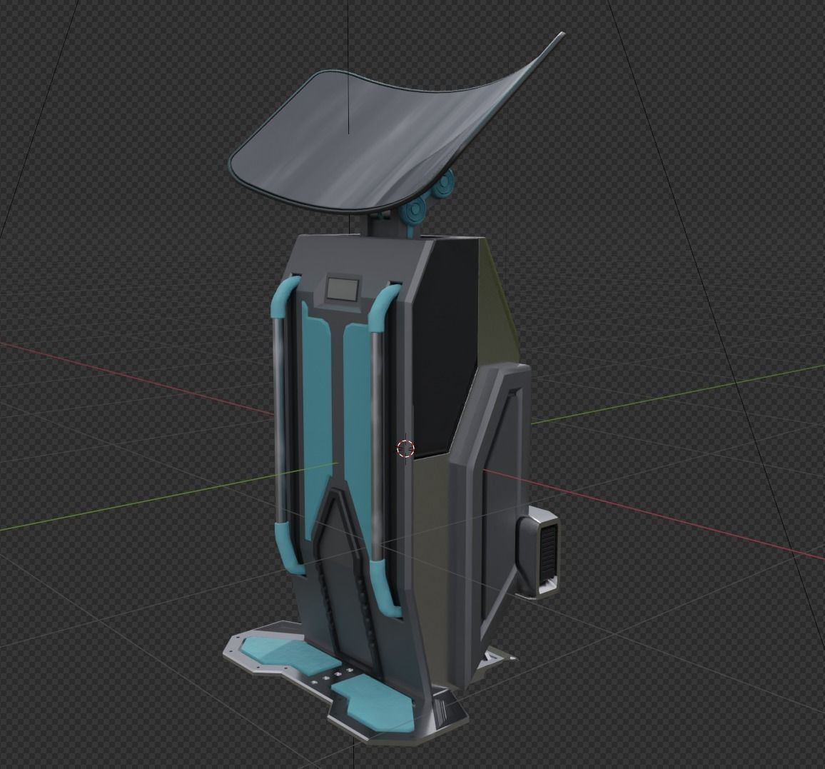 Sci-fi Console 3D model_1