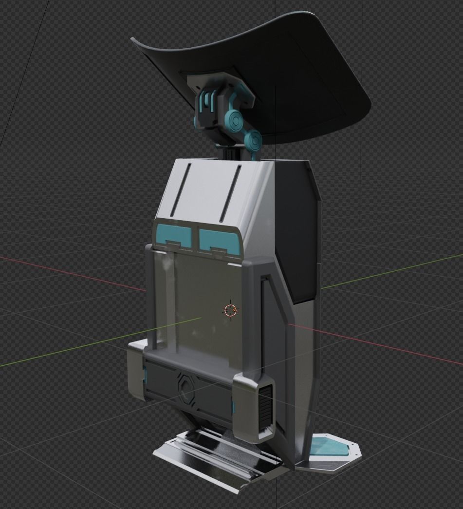 Sci-fi Console 3D model_2