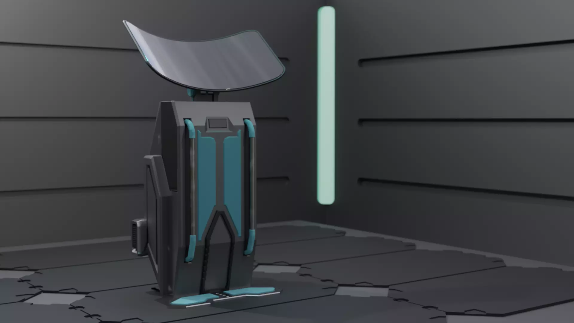 Sci-fi Console 3D model_0