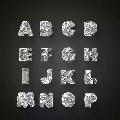 Alphabet Cut Diamonds and 3D Modeling in CAD Design