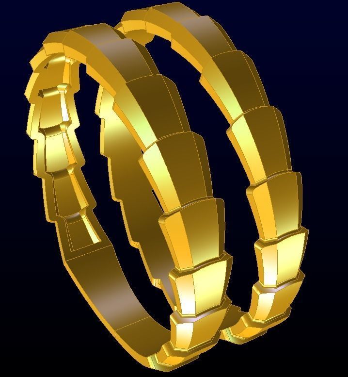 Ring 2468 -  castting Gold 3D print model_4