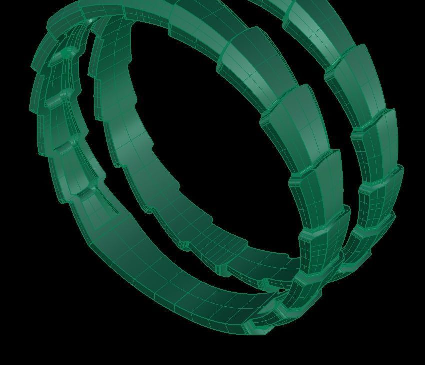 Ring 2468 -  castting Gold 3D print model_3