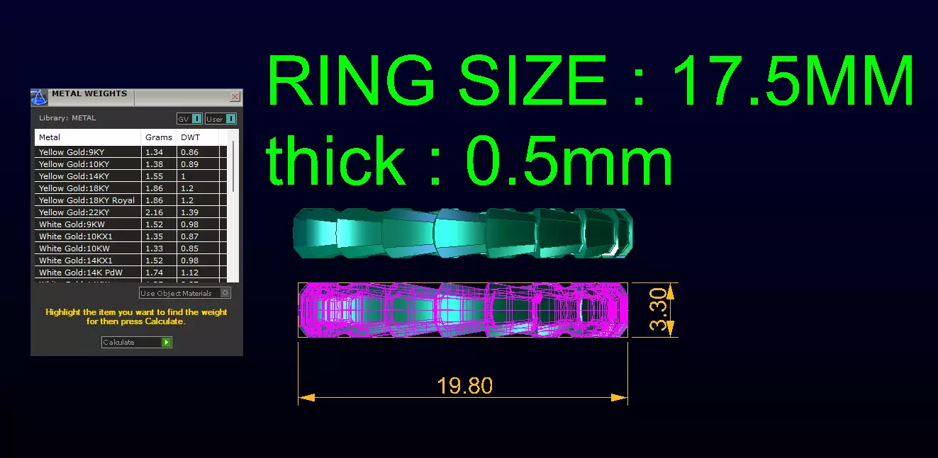 Ring 2468 -  castting Gold 3D print model_0