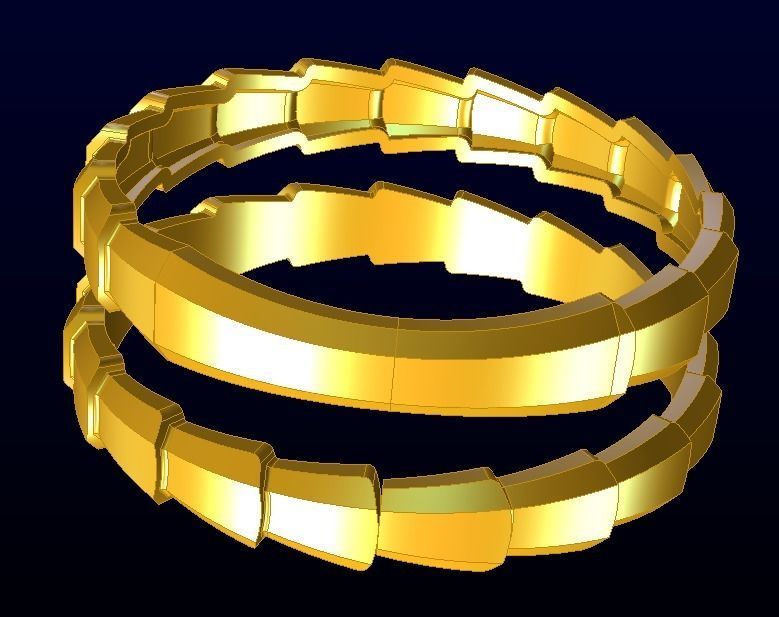Ring 2468 -  castting Gold 3D print model_5