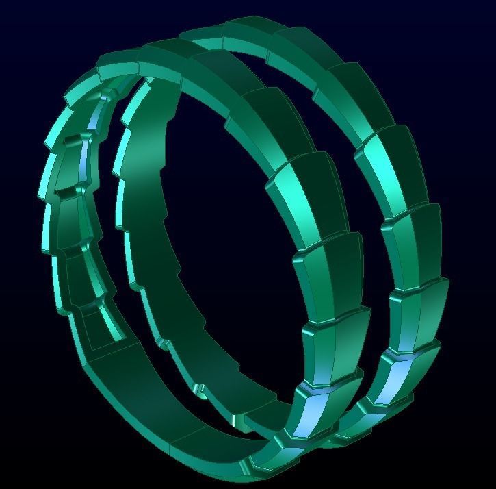 Ring 2468 -  castting Gold 3D print model_1
