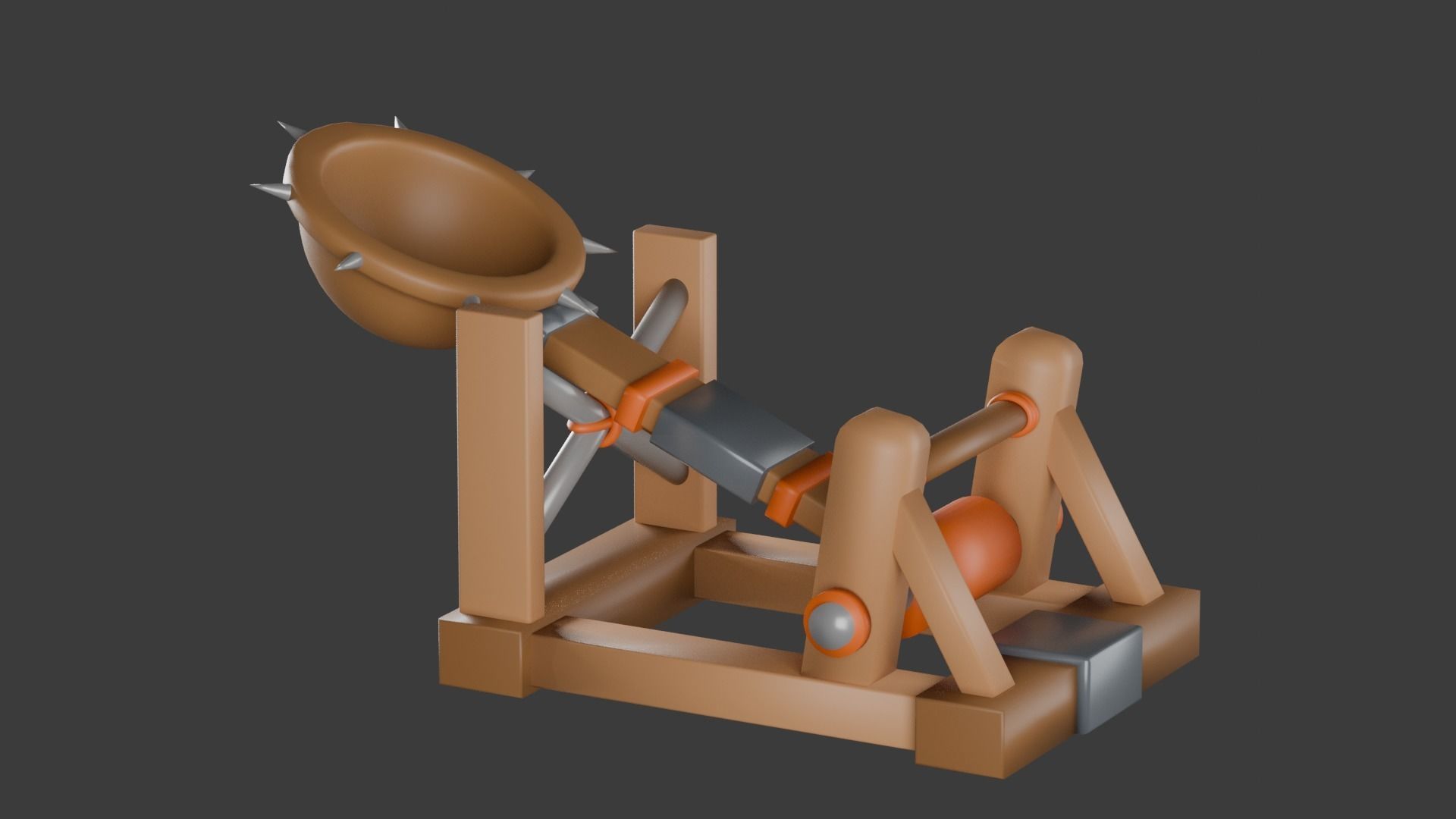 Catapult on Tower 3D 3D model_1