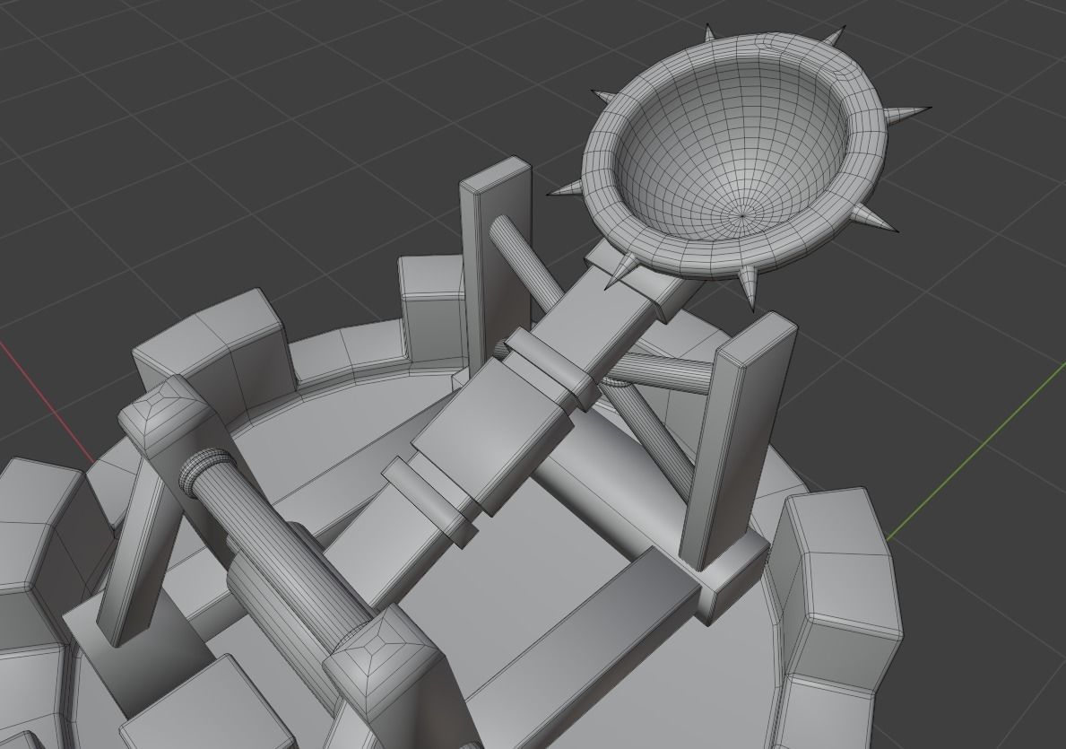 Catapult on Tower 3D 3D model_5