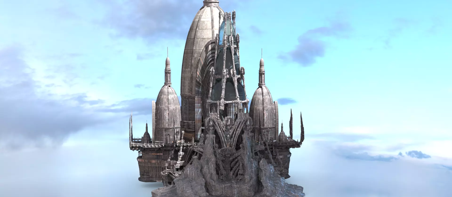 Austrian Fantasy castle structure 1 3D model_0