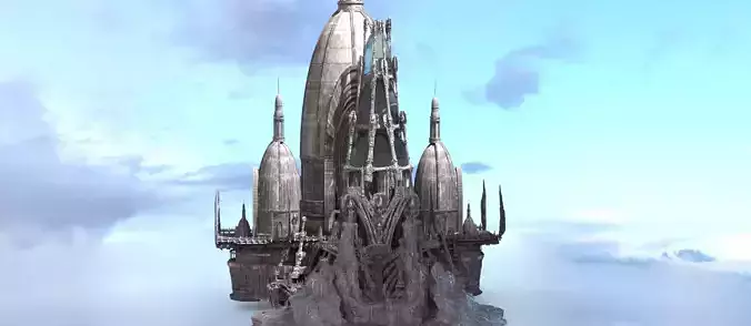 Austrian Fantasy castle structure 1 3D model