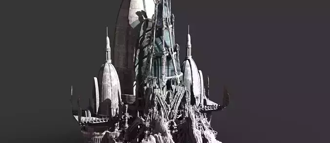 Austrian Fantasy Fortress structure 1  3D model
