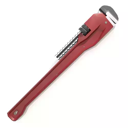 Stylized Low Poly Pipe Wrench Low-poly 3D model