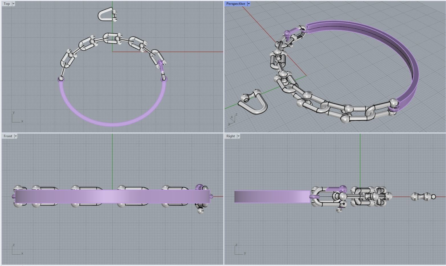 Tiffany bracelet  3D print model_9