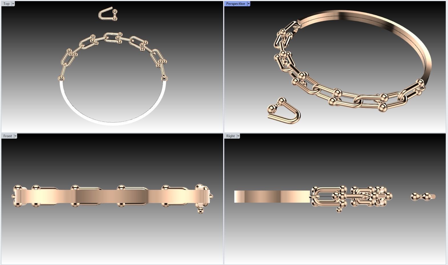 Tiffany bracelet  3D print model_8