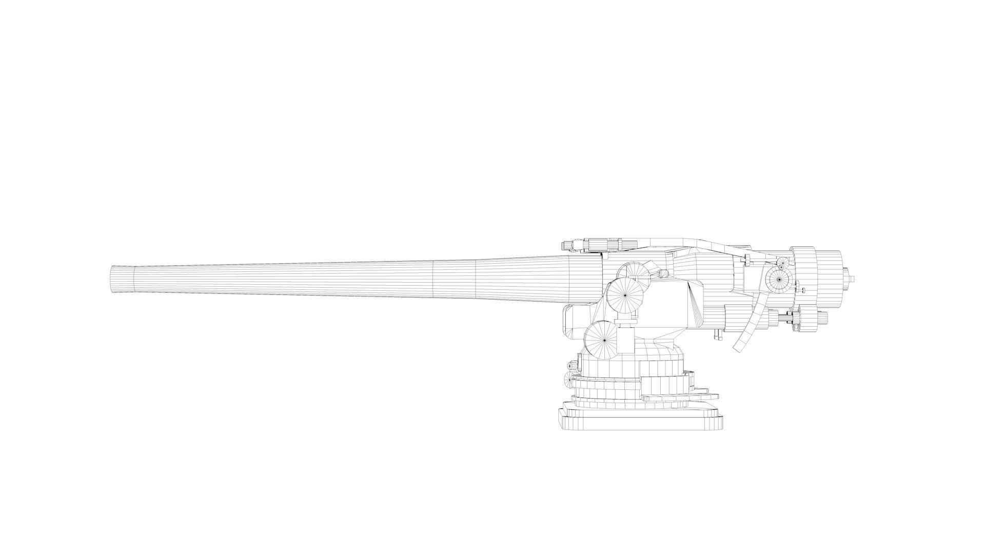 5 inch - 127mm 51 Mk13 Single Naval Gun 3D model_11
