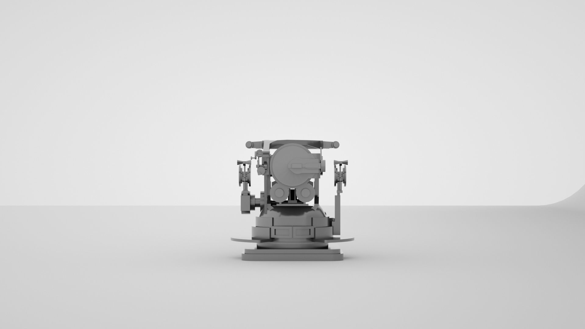 5 inch - 127mm 51 Mk13 Single Naval Gun 3D model_4
