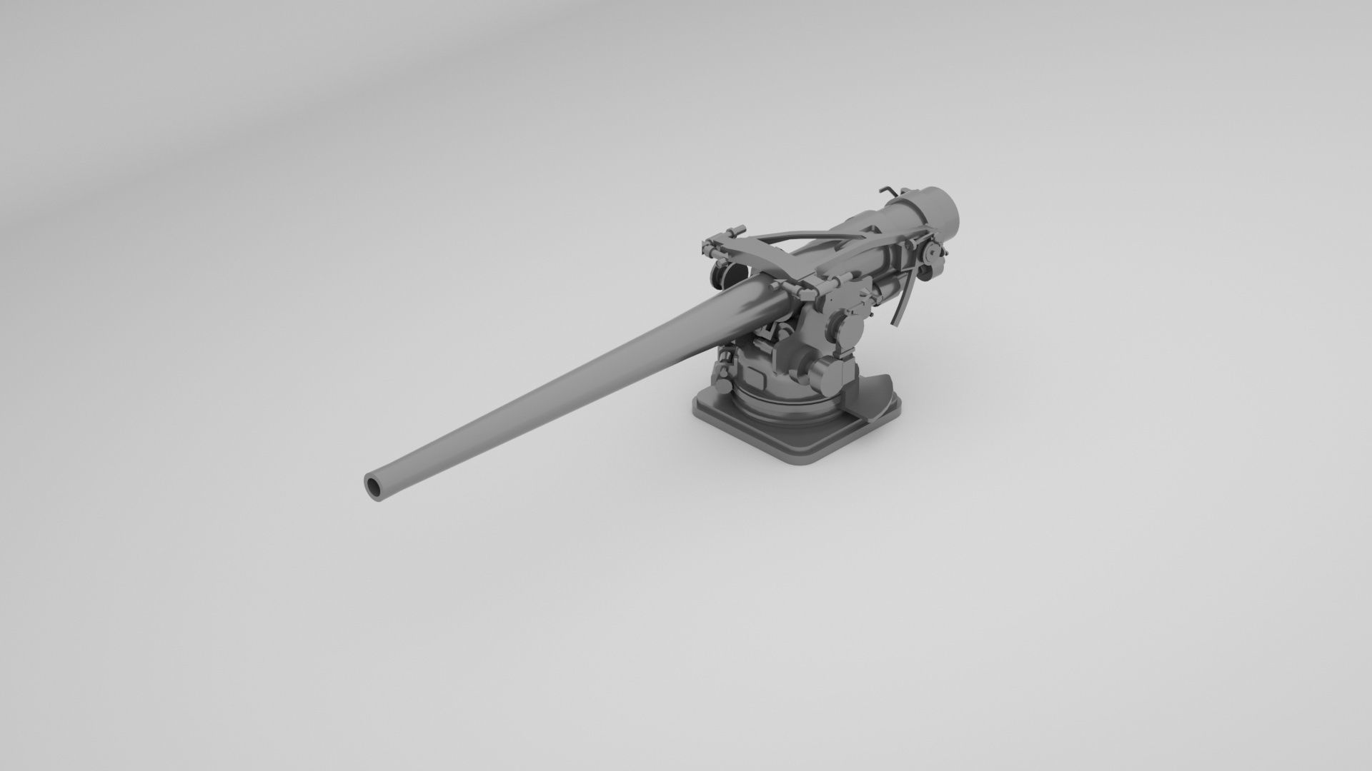5 inch - 127mm 51 Mk13 Single Naval Gun 3D model_2