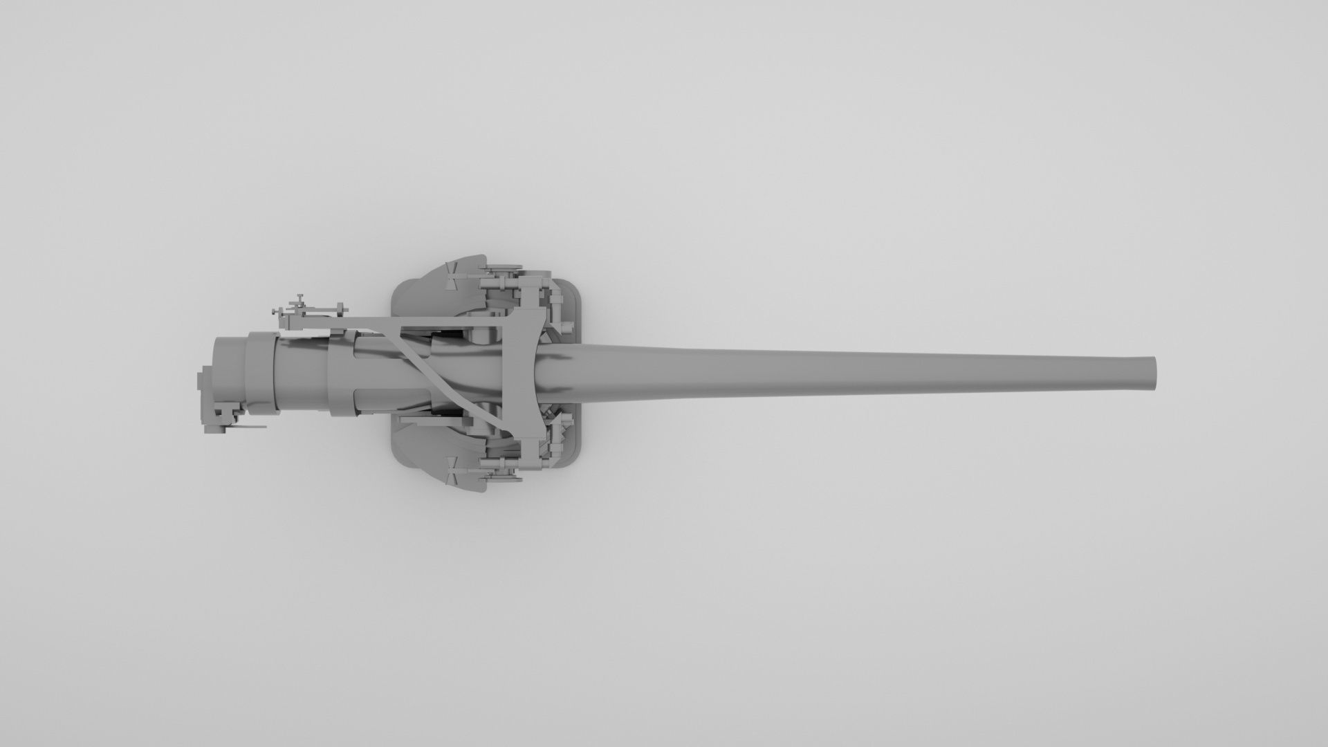 5 inch - 127mm 51 Mk13 Single Naval Gun 3D model_6
