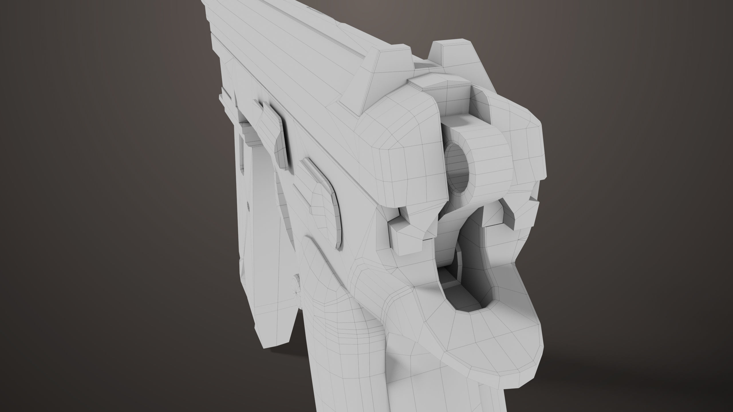 Pistol 09 Black Generic All PBR UE Textures Included Low-poly 3D model_55