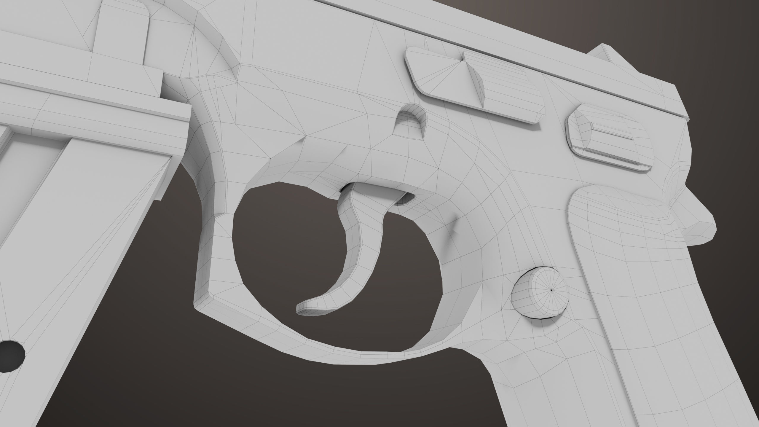 Pistol 09 Black Generic All PBR UE Textures Included Low-poly 3D model_54