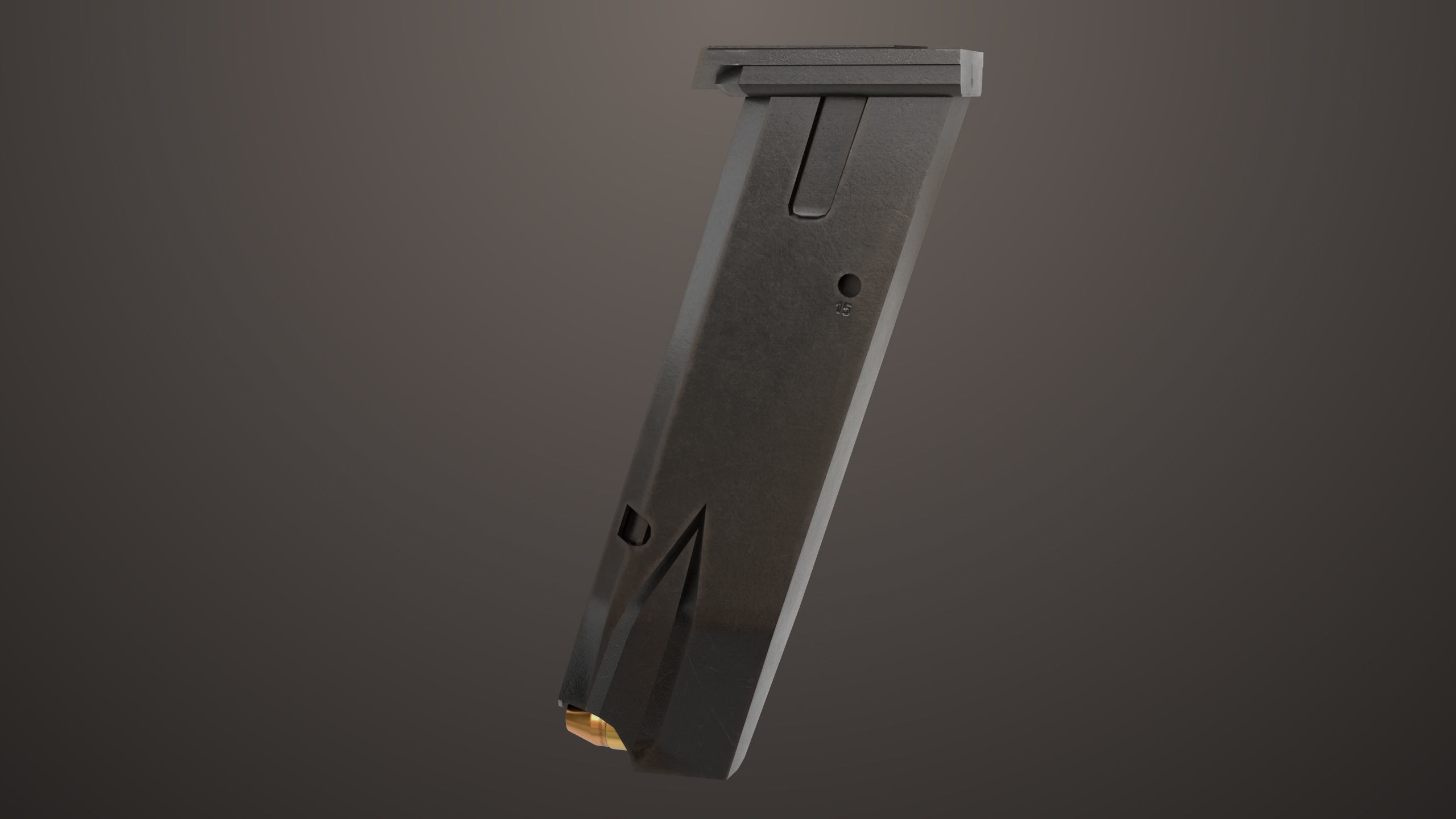 Pistol 09 Black Generic All PBR UE Textures Included Low-poly 3D model_41