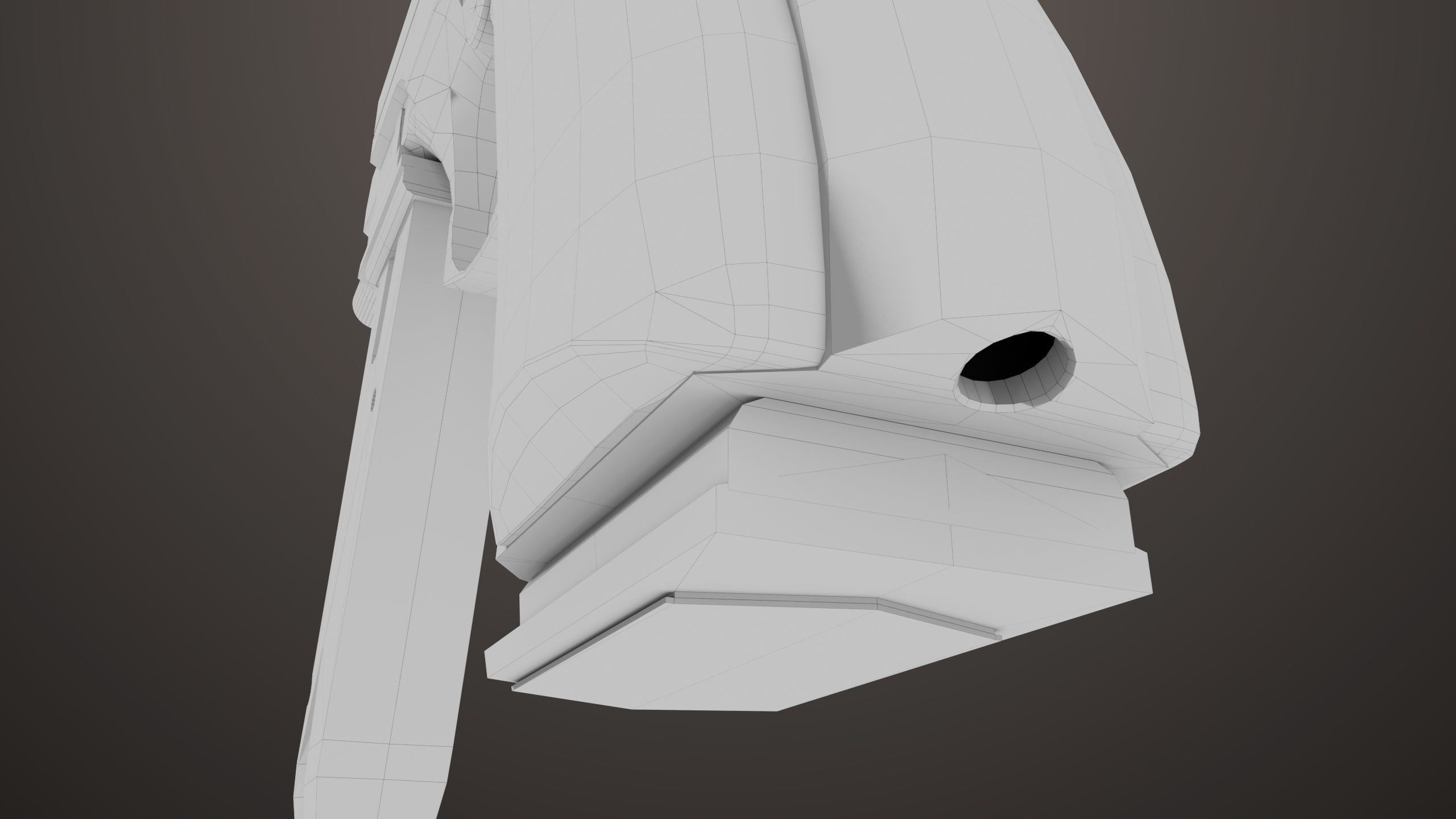 Pistol 09 Black Generic All PBR UE Textures Included Low-poly 3D model_52