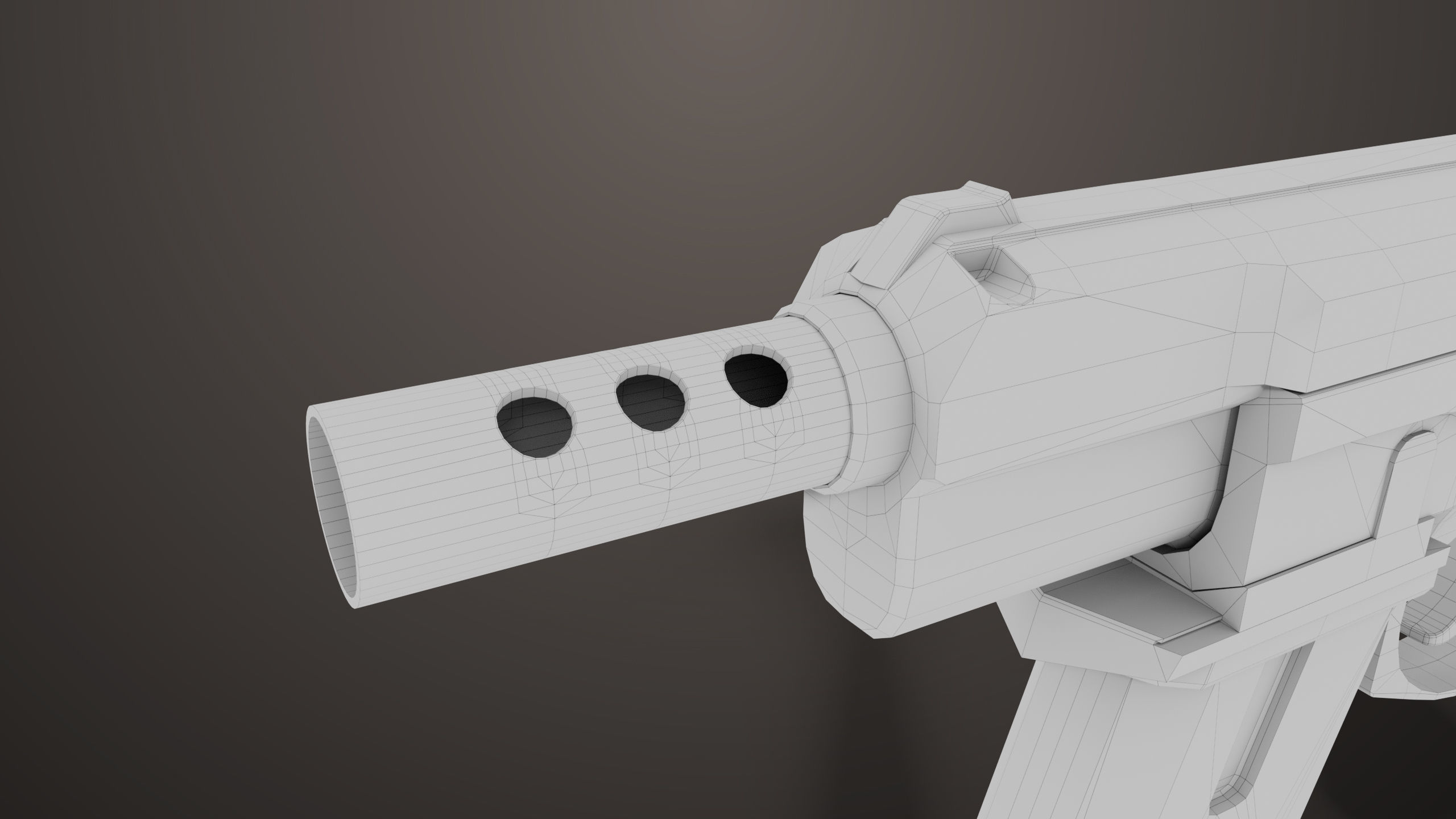 Pistol 09 Black Generic All PBR UE Textures Included Low-poly 3D model_56