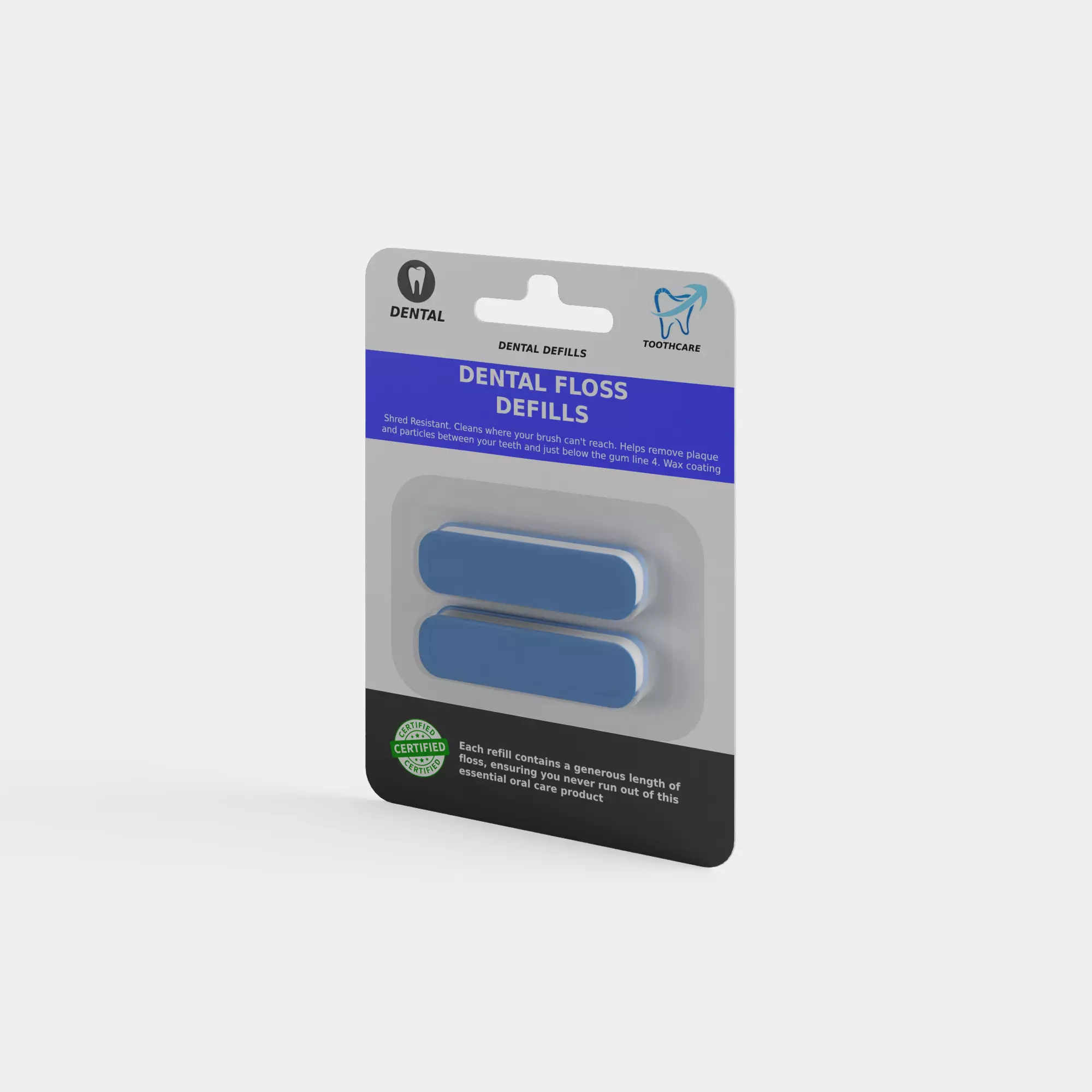 Floss and toothpicks Dental Floss Refills Low-poly 3D model_0