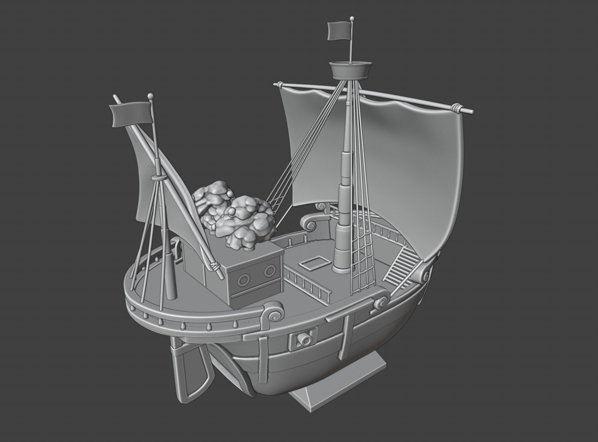 ONE PIECE - GOING MERRY PIRATES SHIP 3D print model_3
