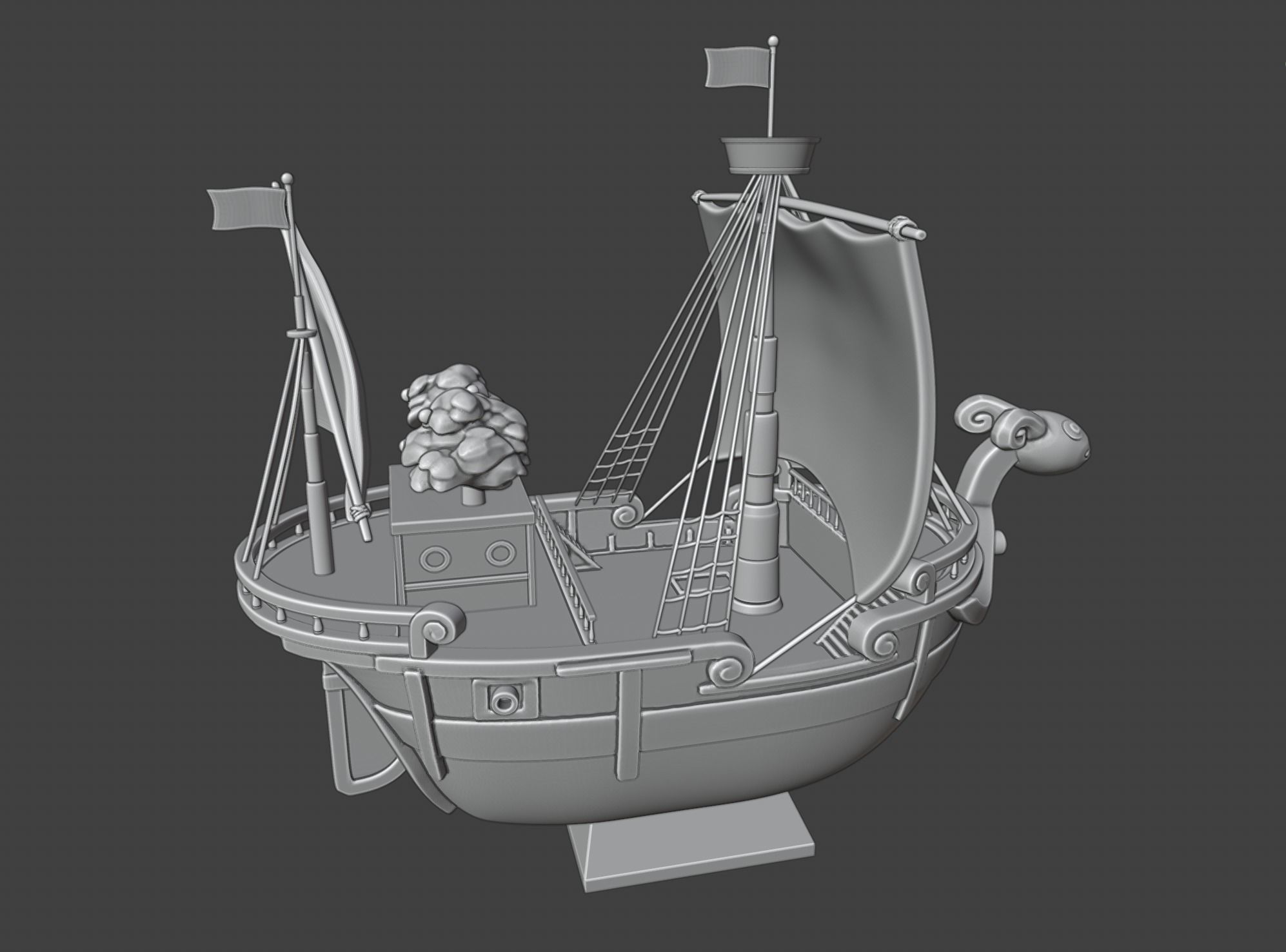 ONE PIECE - GOING MERRY PIRATES SHIP 3D print model_2