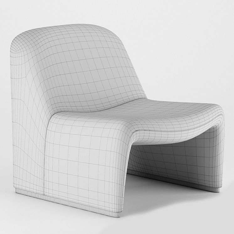 alky chair by giancarlo piretti Low-poly 3D model_3