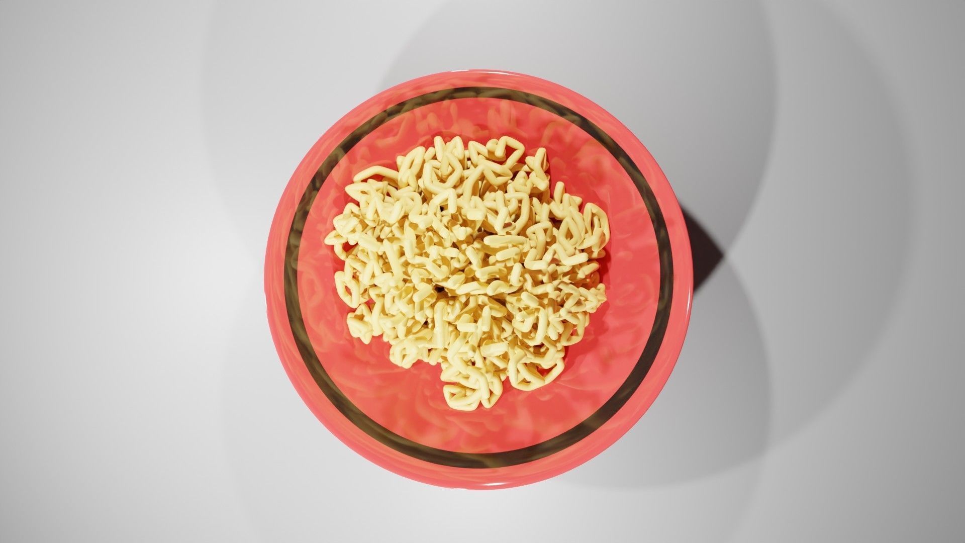 Noodles In a Bowl 3D model_2