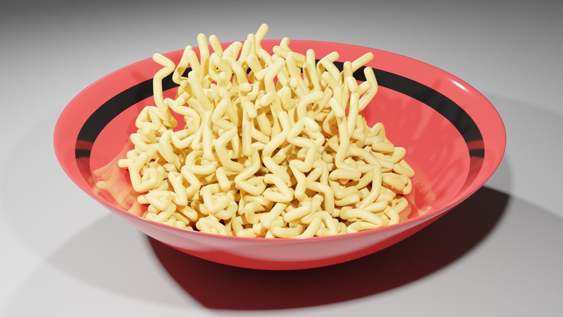 Noodles In a Bowl 3D model_1