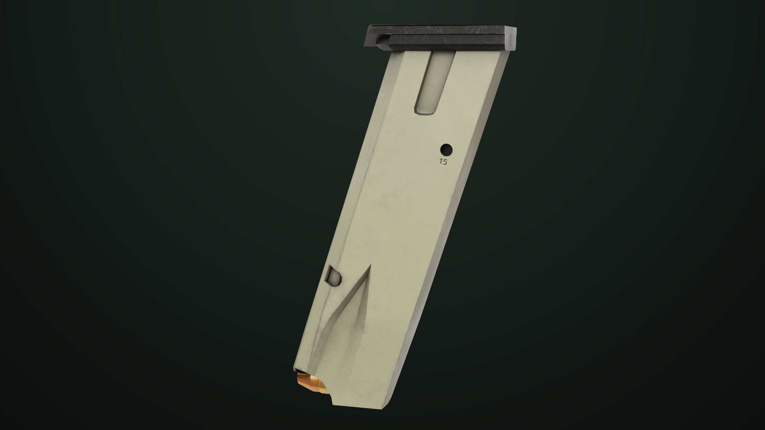 Pistol 09 Military Green Generic All PBR UE Textures Low-poly 3D model_21