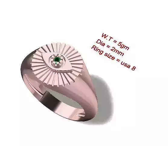 Sunbeam Evil Eye Ring