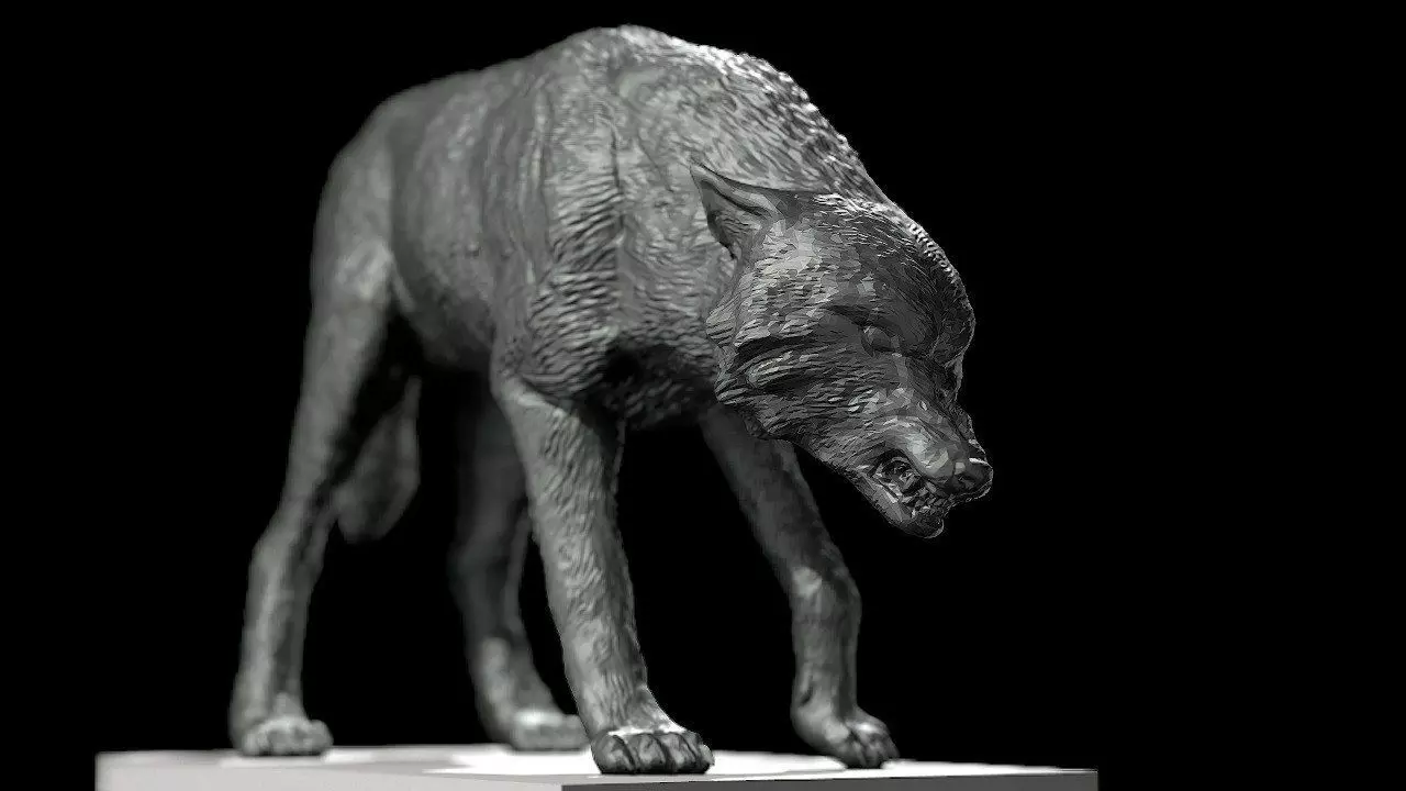 Stylized Wolf Model 3D print model