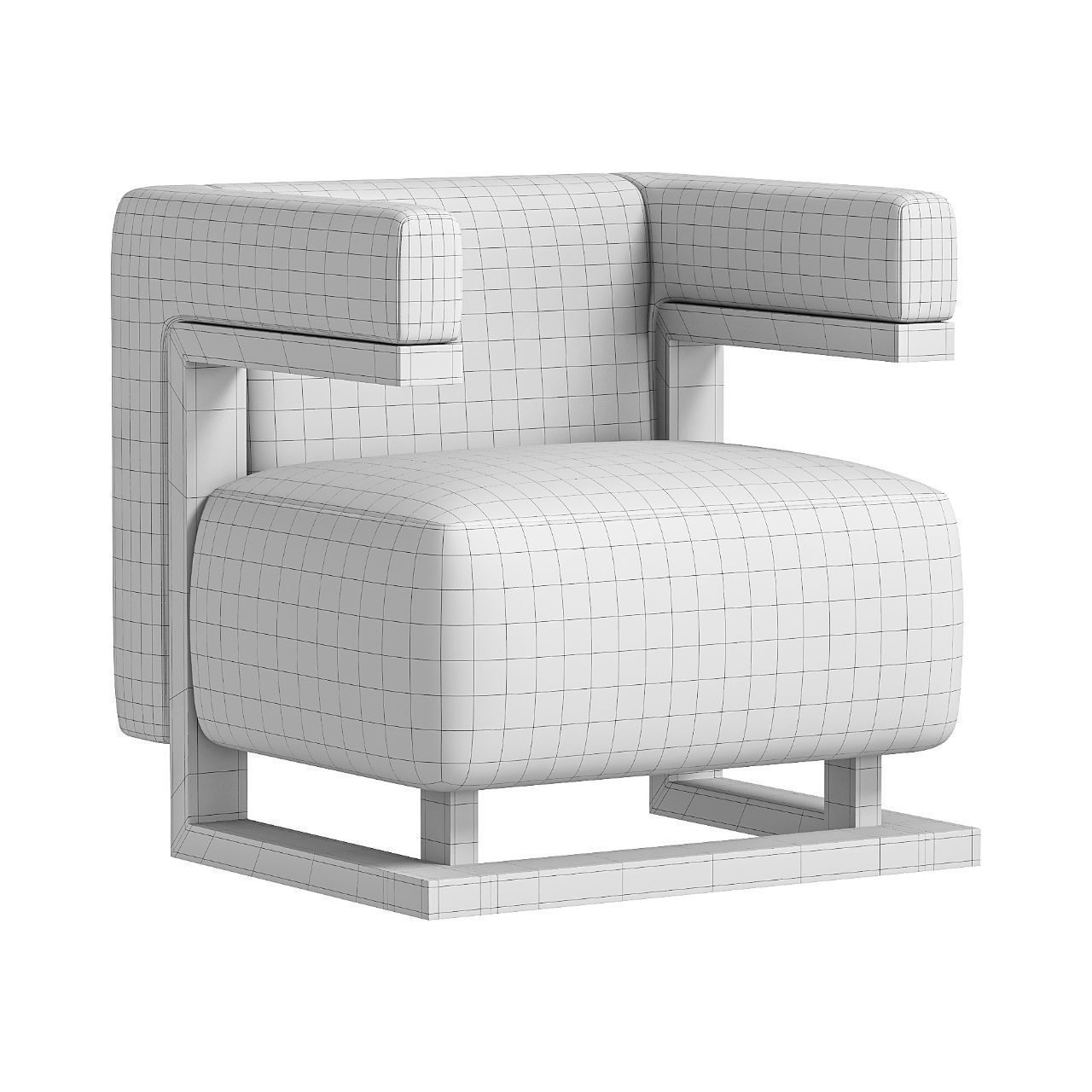 F51N Armchair By TECTA 3D model_4