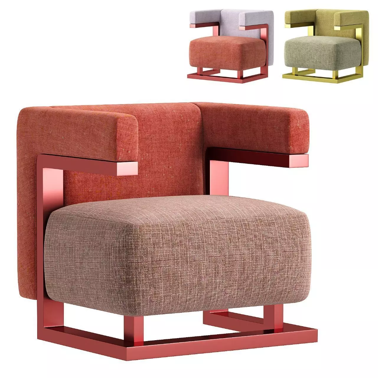 F51N Armchair By TECTA 3D model_0